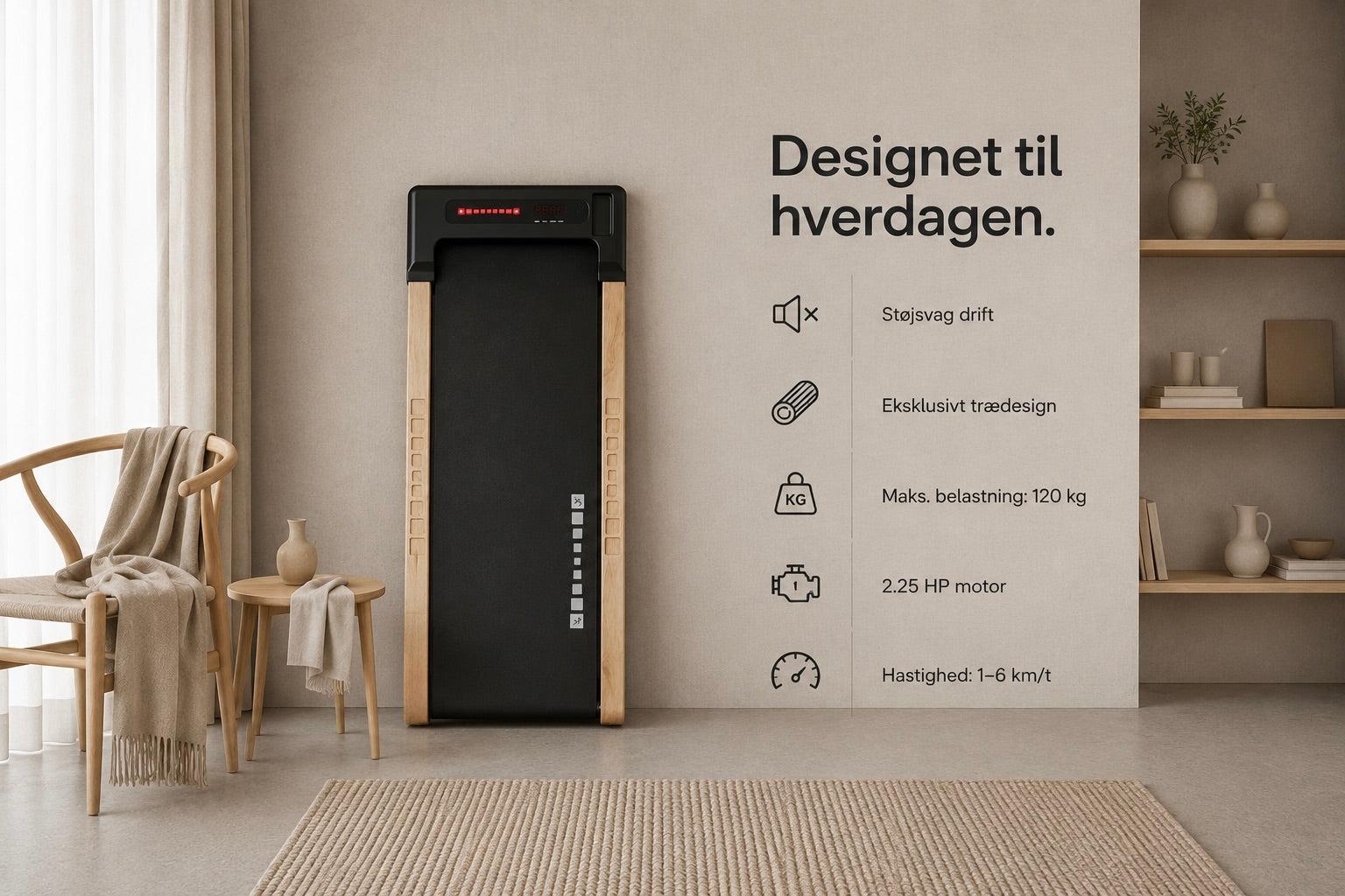 GoPad UrbanWalk, gåbånd med træfinish til hjemmet