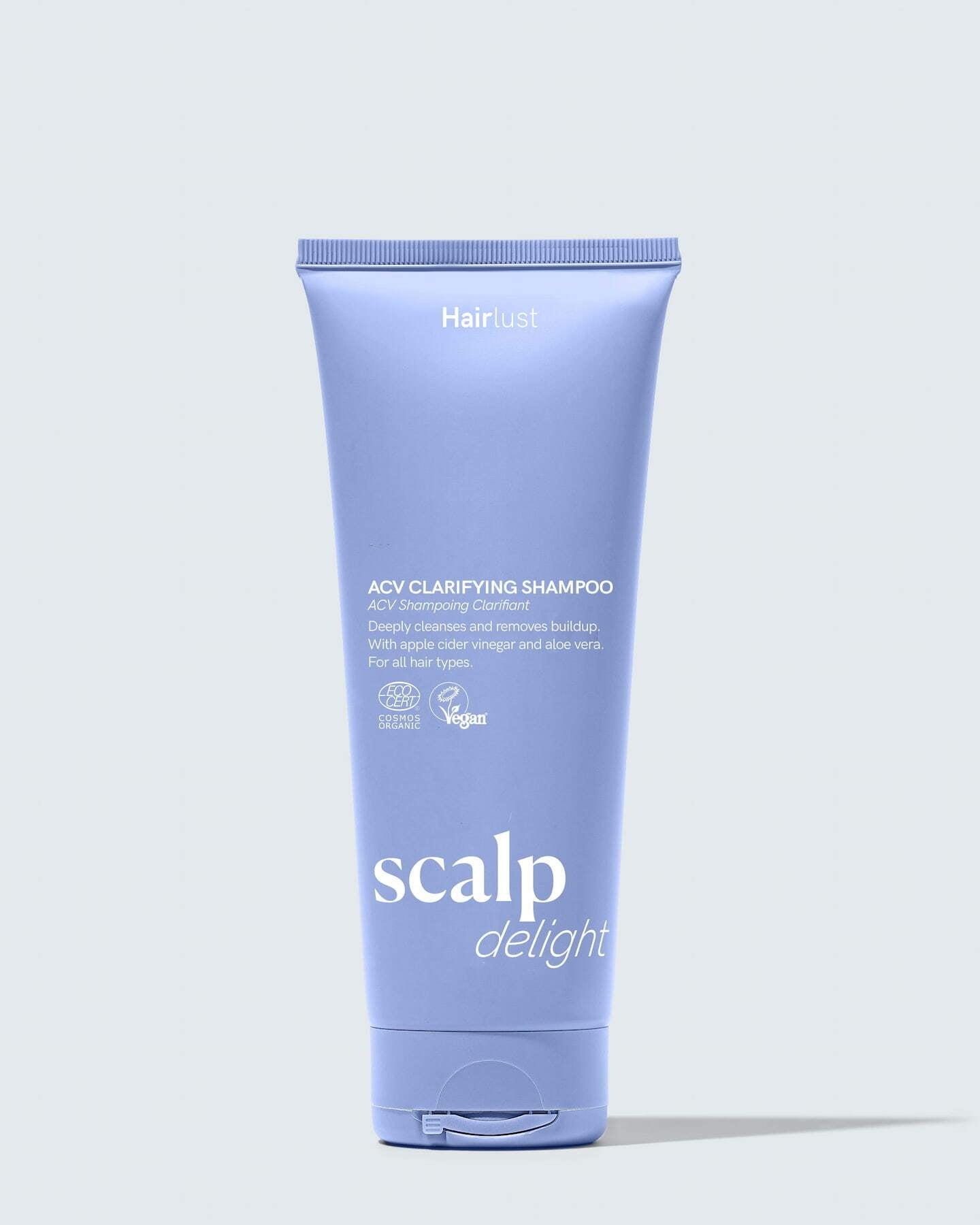 Hairlust Scalp Delight ACV Clarifying Shampoo flaske