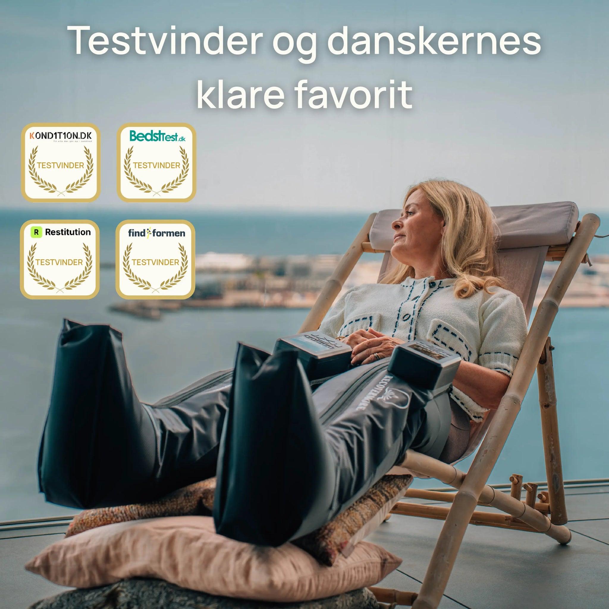 RecoverMore Recovery Boots med 5 kamre og varmefunktion