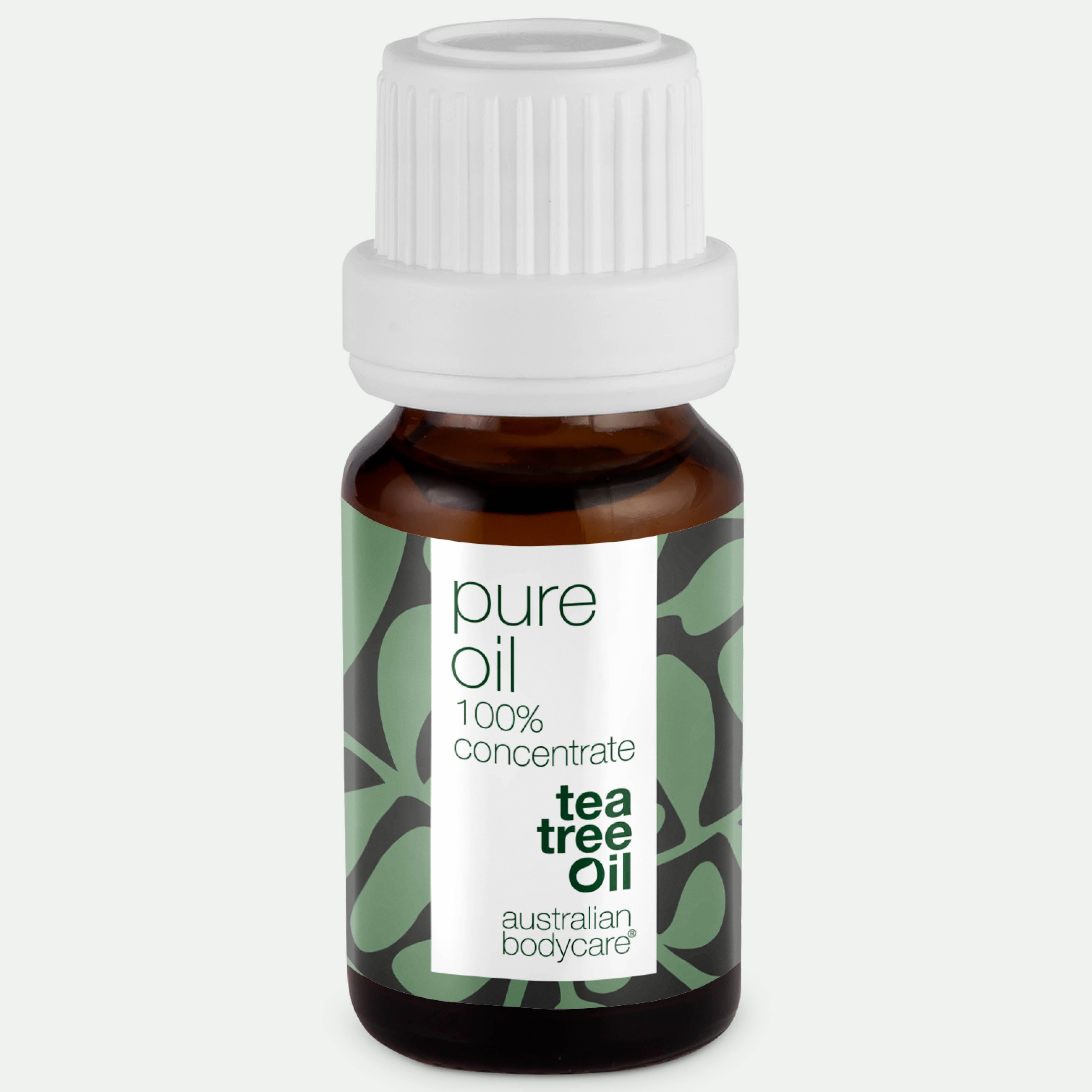 Australian Bodycare koncentreret ren tea tree olie i lille flaske med pipette